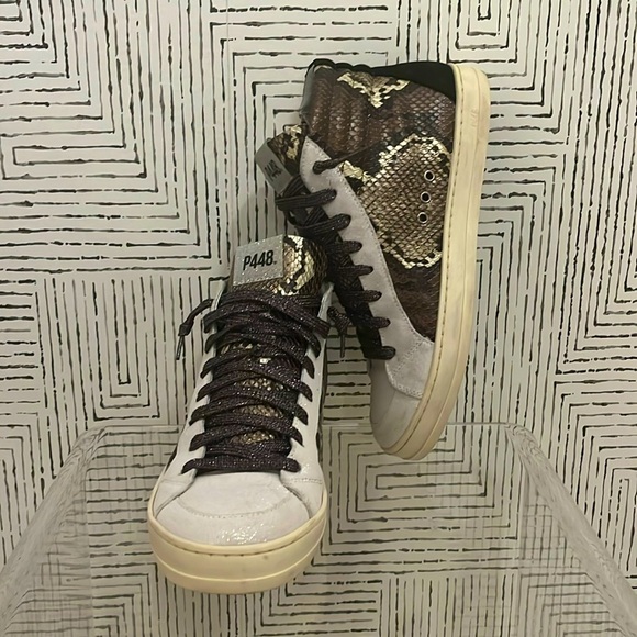 Sparkly P448 mixed material high tops! - Picture 1 of 9